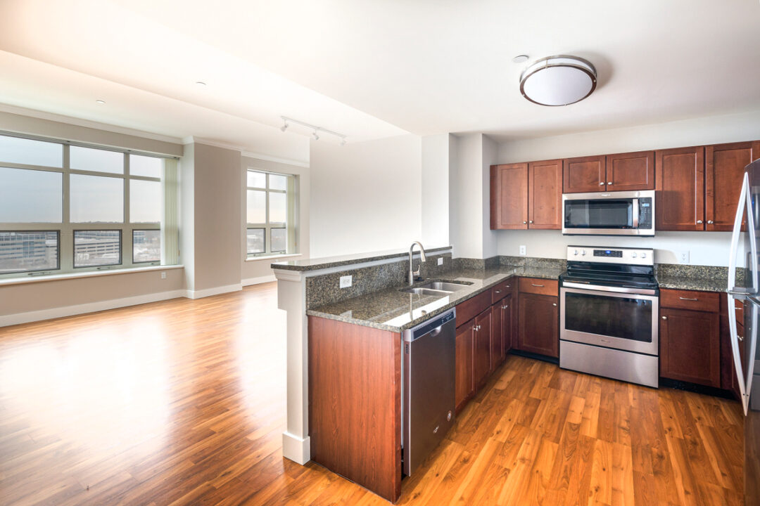 halstead kitchen and living room