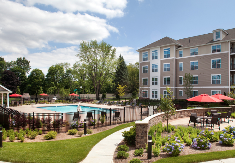 Exterior building with outdoor pool