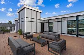 rooftop view with outdoor seating