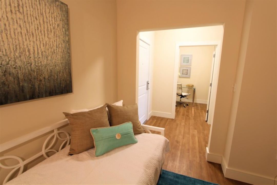 bedroom with hardwood floors at 450 Cambridge Street