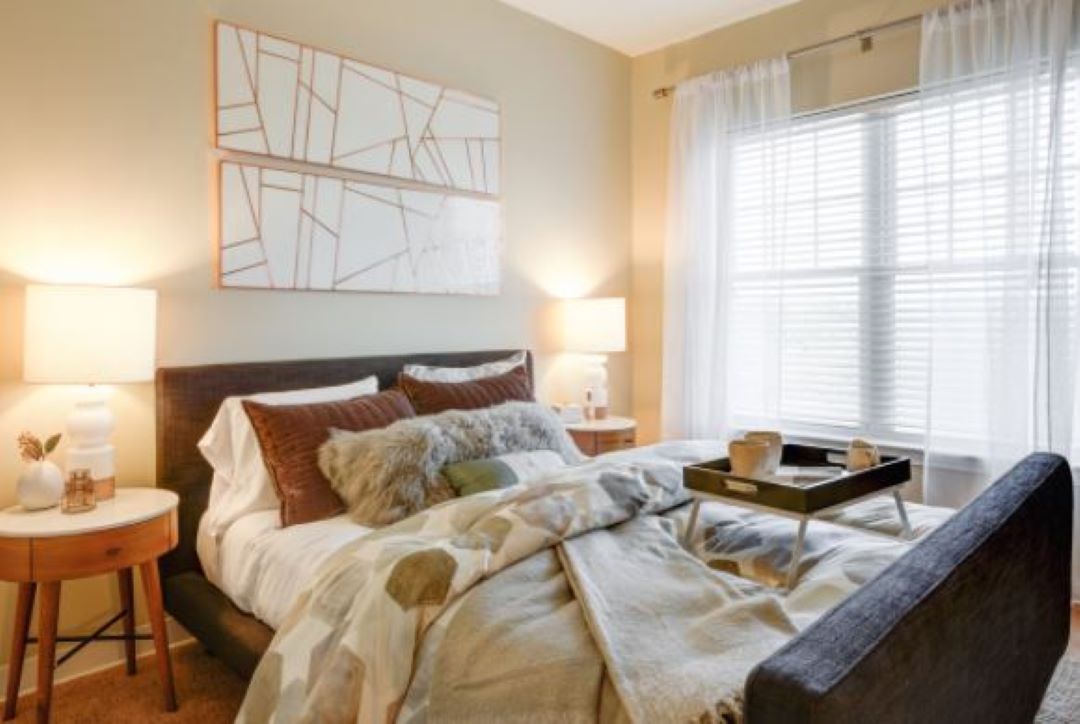 beautiful bedroom with carpets at 1 Windsor Woods Lane