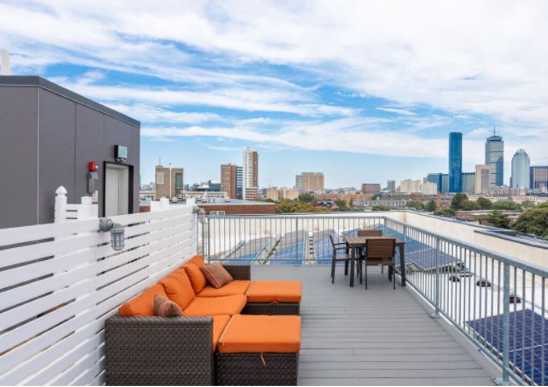 breathtaking views on roof deck at 431 Melnea Cass Boulevard