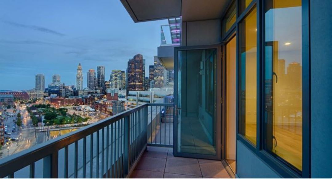 large balcony with city views at 1 Canal Street