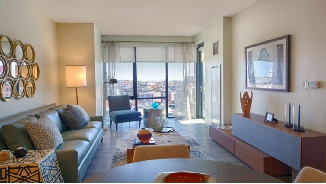 modern Living Room at 1 Canal Street