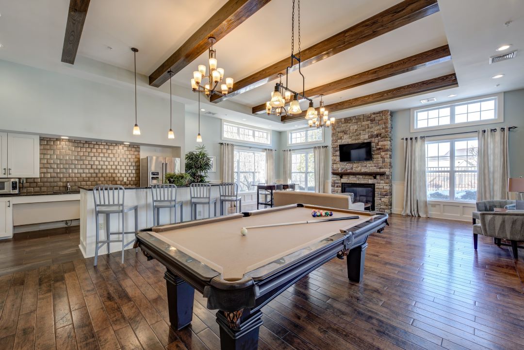 game room with pool table at 9 Bay Drive