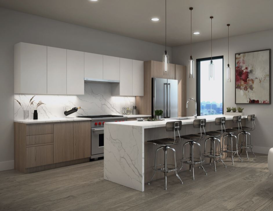 Clean lines and decorative Kitchen