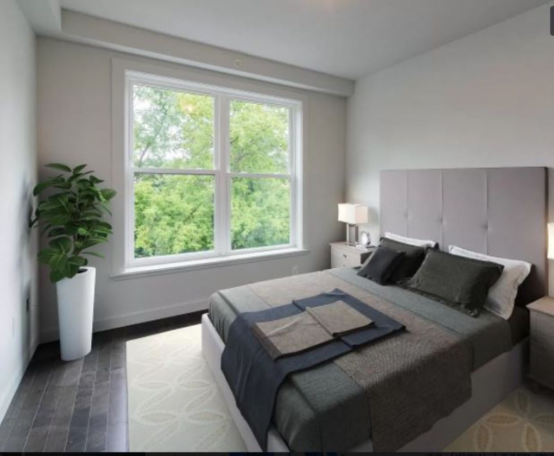 modern bedroom at 3383 Washington Street