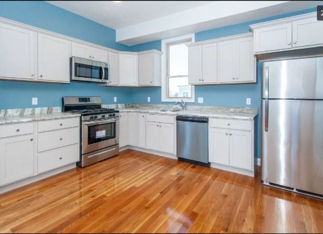 modern, white kitchen at 8 Banton Street