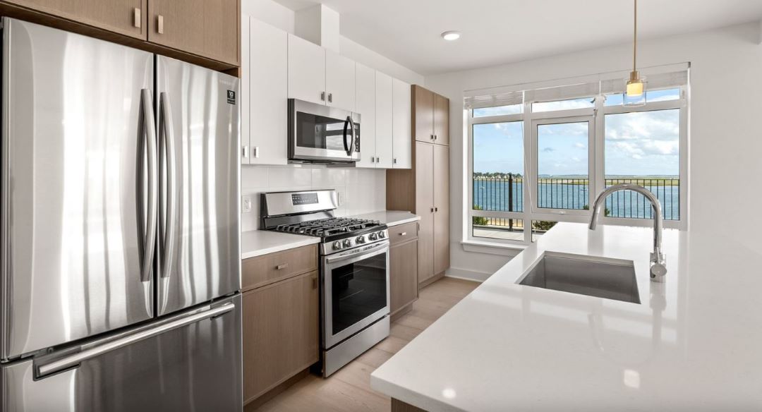 Beautiful kitchen overlooking the water