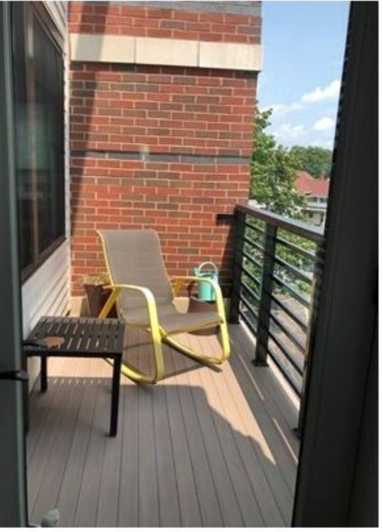 large balcony at 50 Dedham Avenue