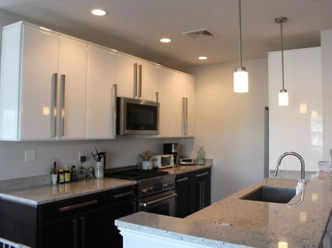 Modern kitchen at 50 Dedham Avenue