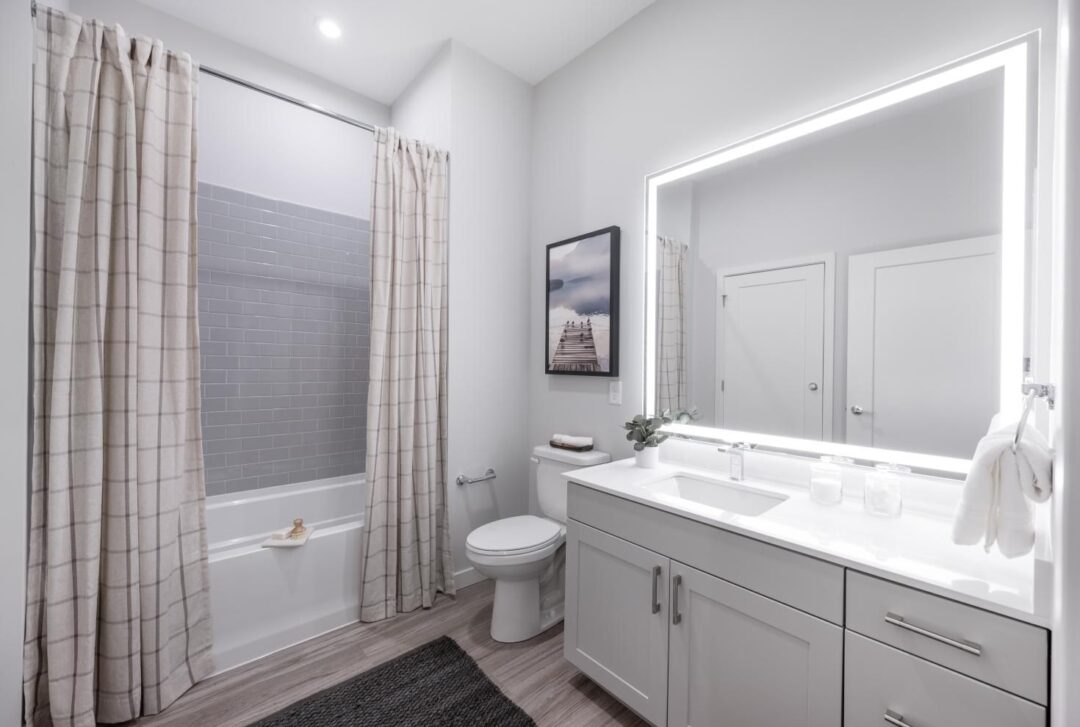 bathroom white tub