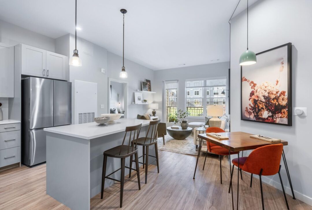 interior kitchen and living room