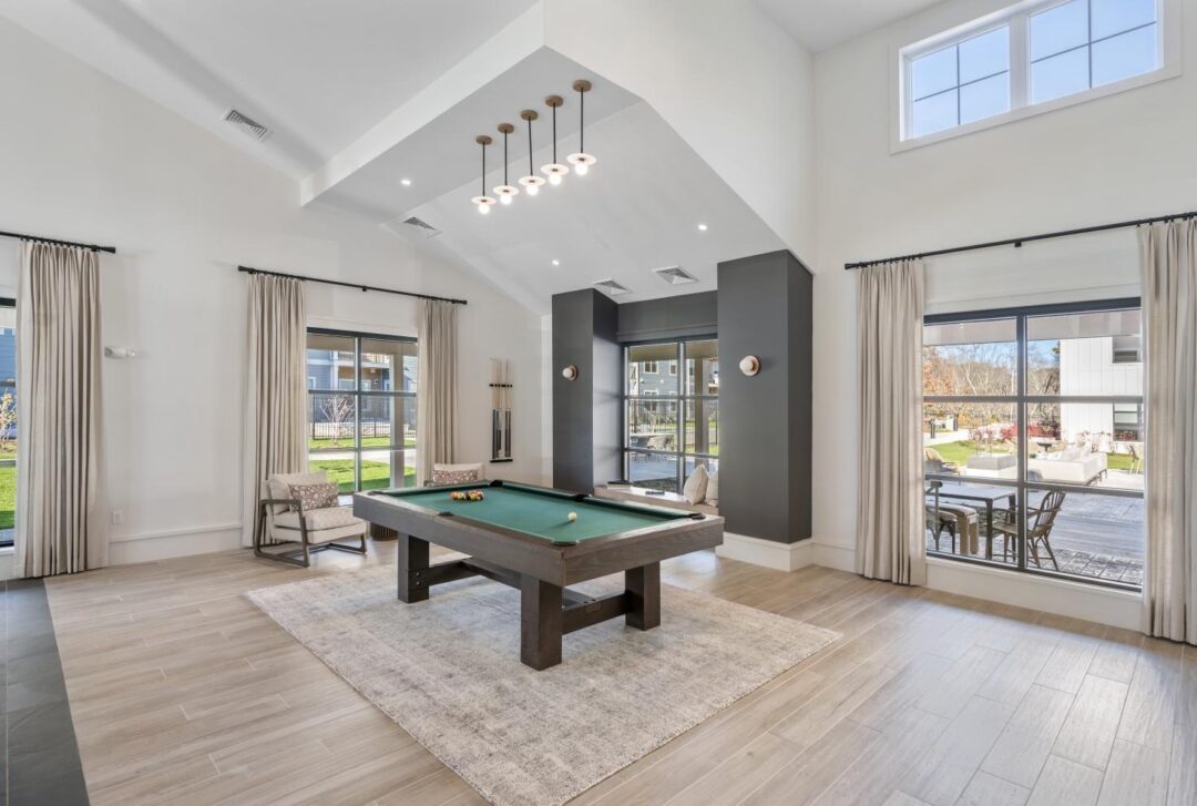 pool table in lounge
