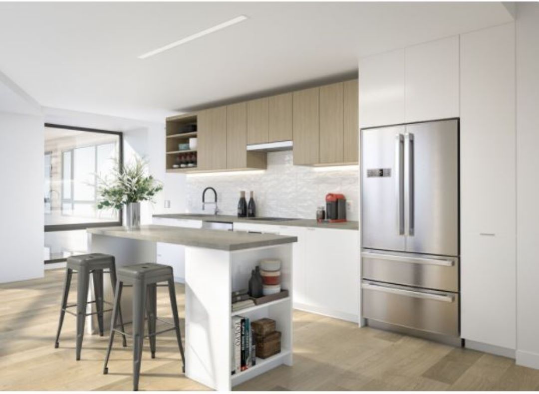 modern kitchen at 899 Congress Street