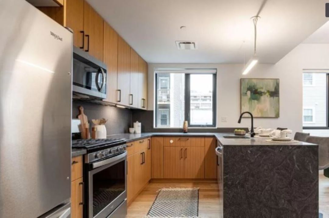 modern kitchen at 79-83 Gardner Street