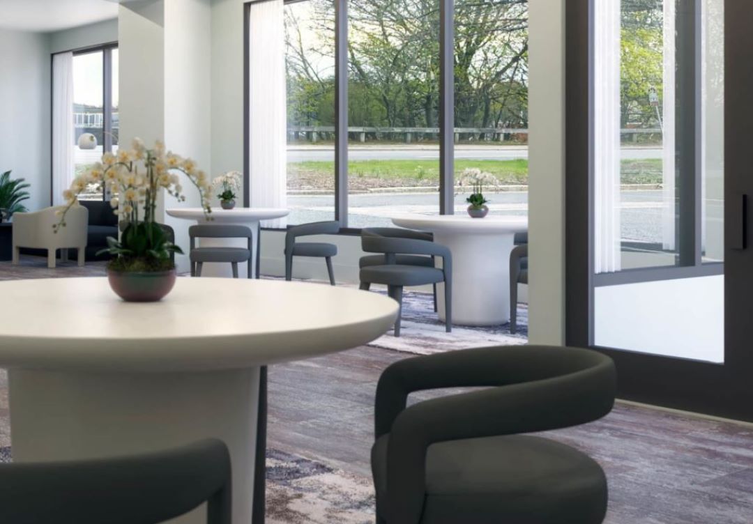 Common Lounge with white and black finishes