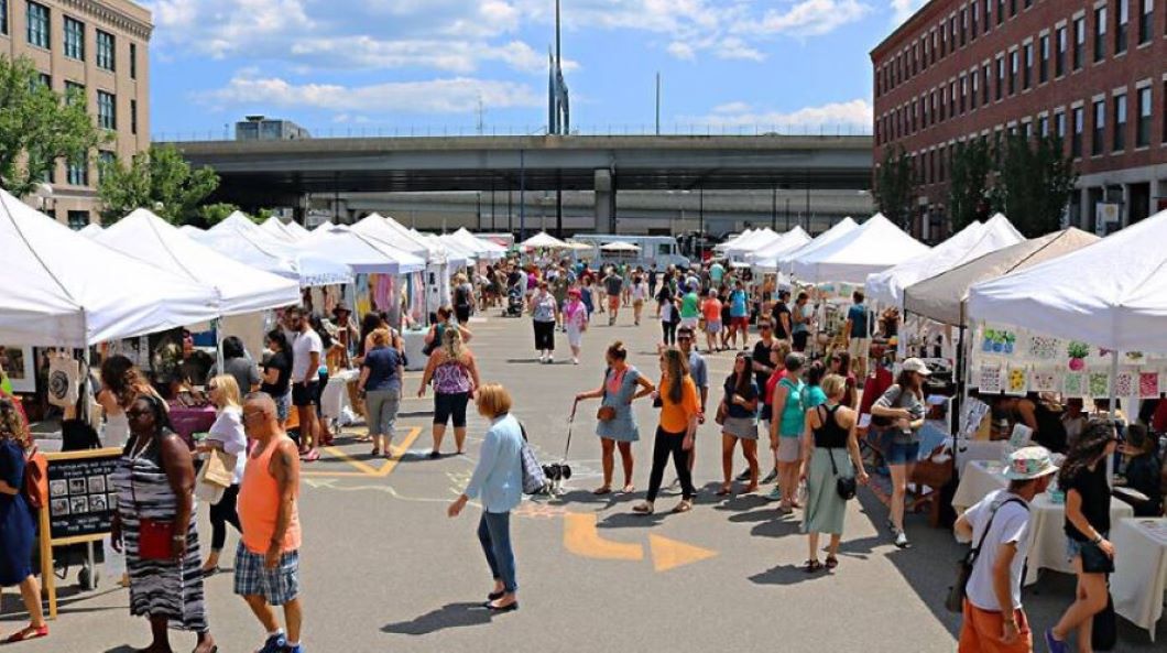 View of SOWA Open Market in Southie