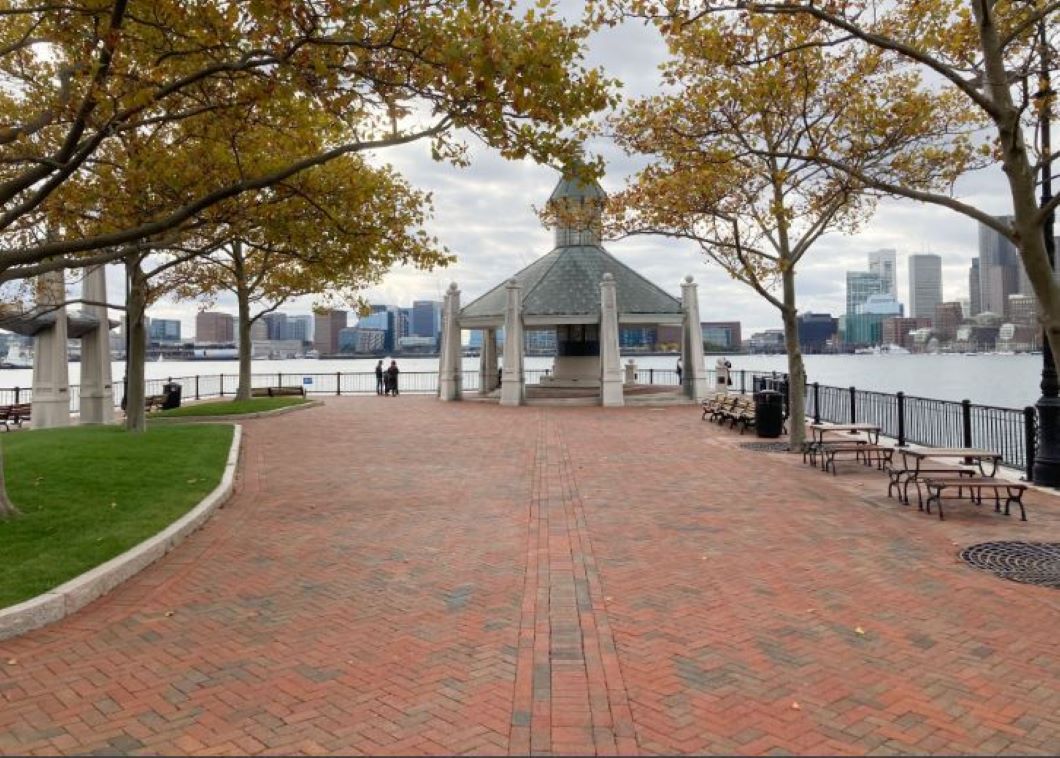 View of Piers Park in East Boston