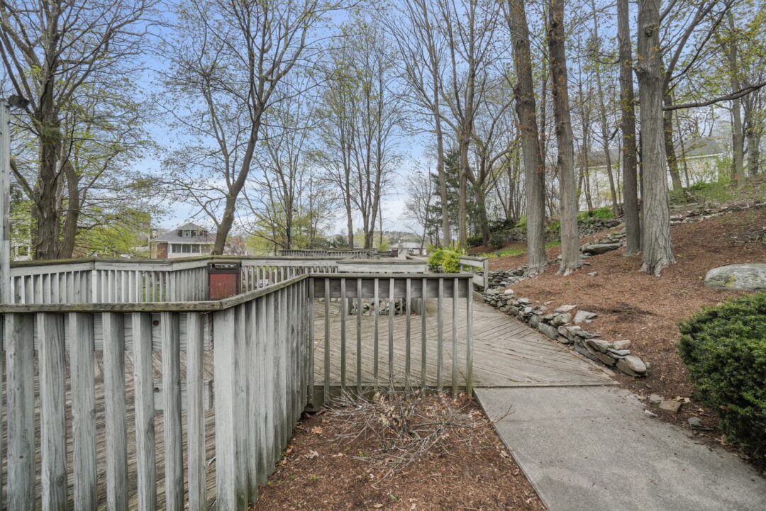 outdoor wood terrace with scenic view