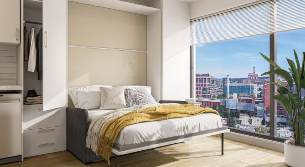 Modern Bedroom with Great View of City