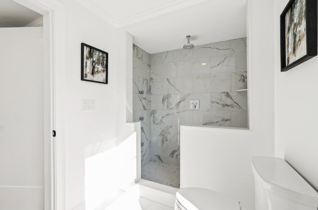 Bathroom with shower stall
