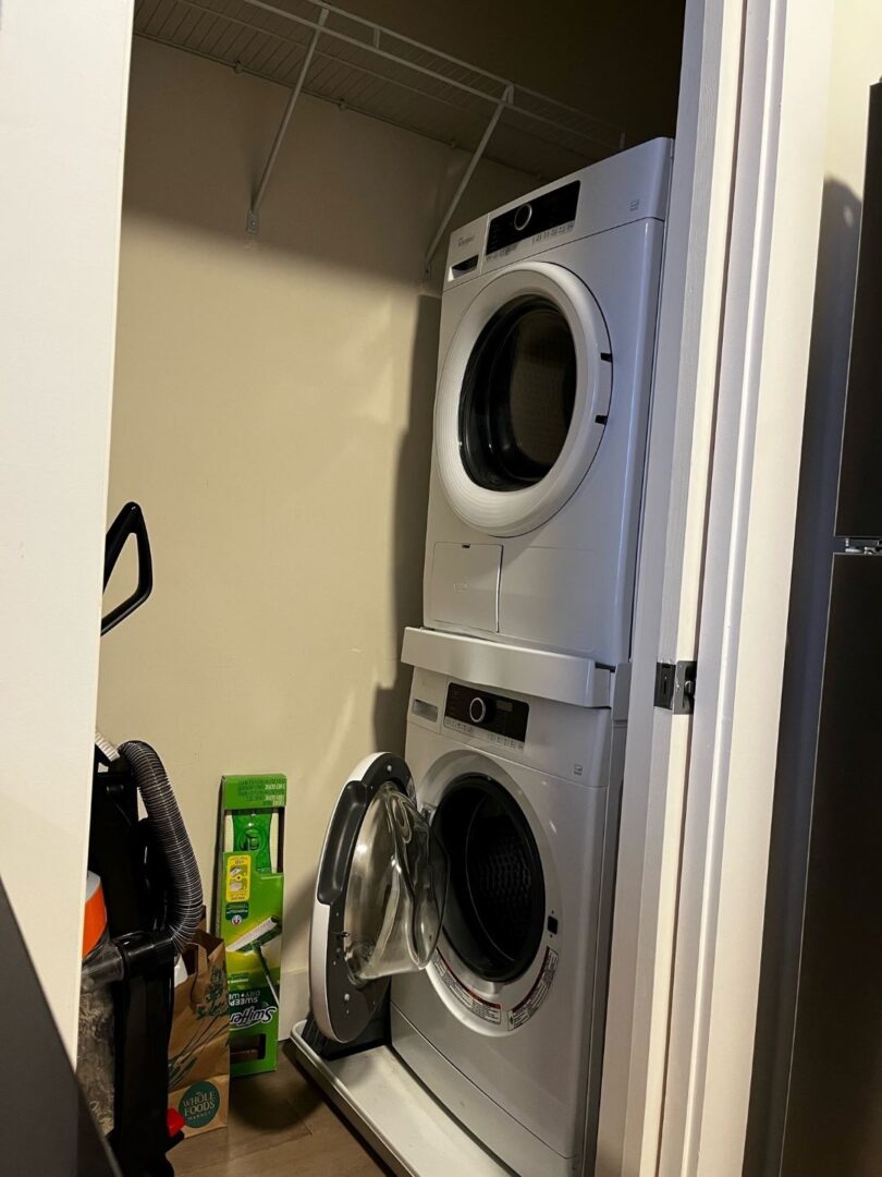 in unit washer dryer area