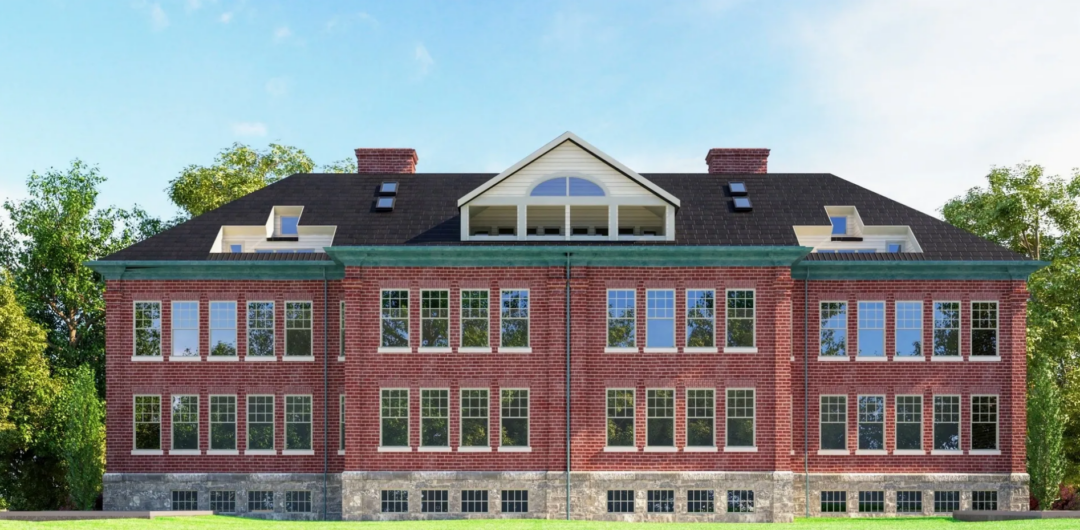 Exterior of condo building