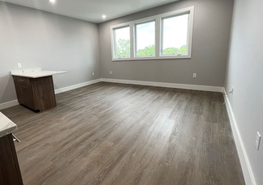 Living room with hardwood floors