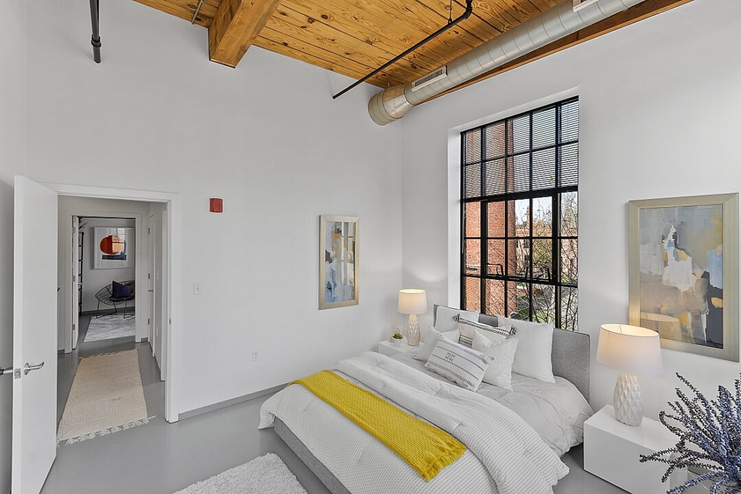 Loft-style bedroom
