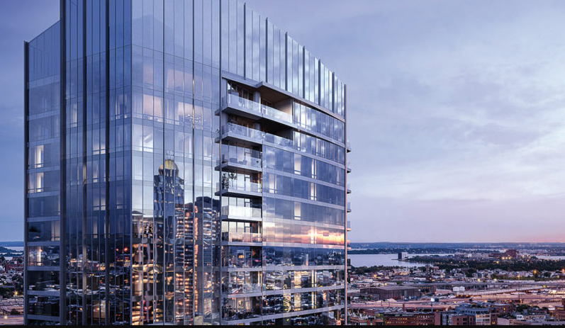 Exterior of Raffles Residences in Back Bay