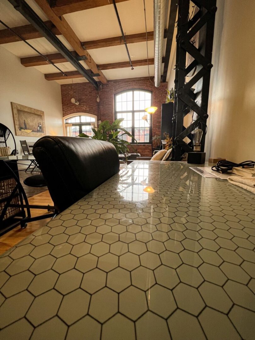 work space area within main living space