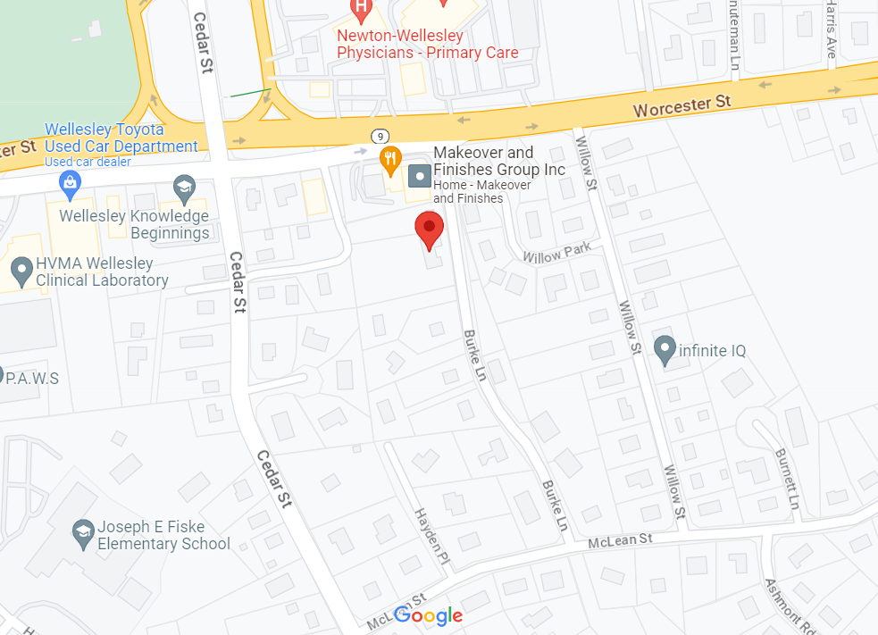Google Maps view of Cedar Place in Wellesley