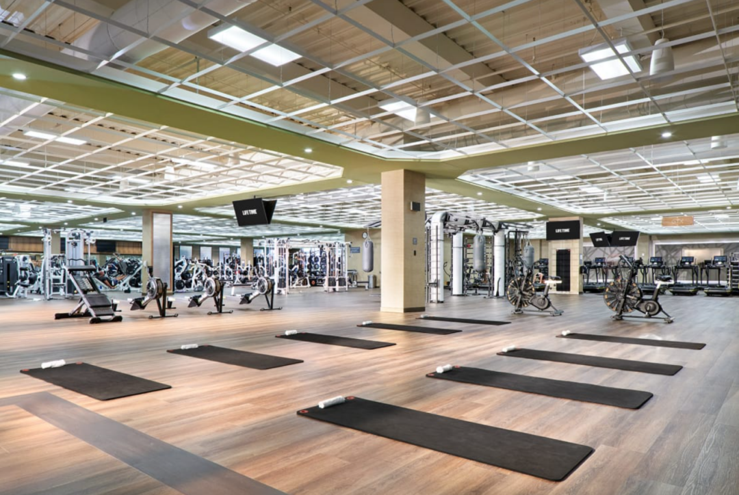 Fitness Floor at LifeTime Living in Burlington