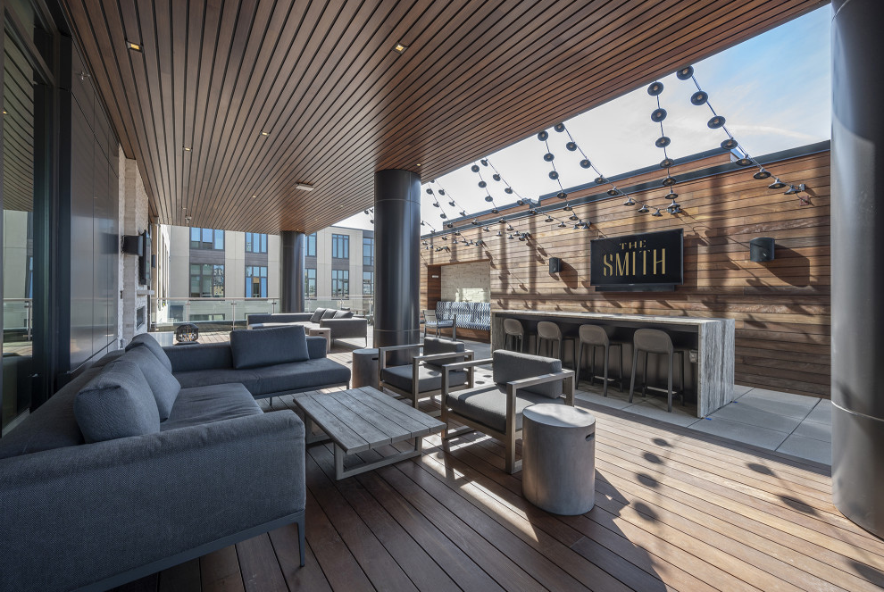 Outdoor lounge at The Smith in the South End