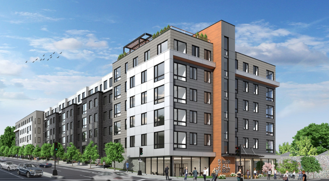 Exterior of 525 Linc in Allston