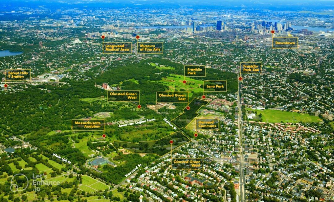 Aerial view of the Preserve