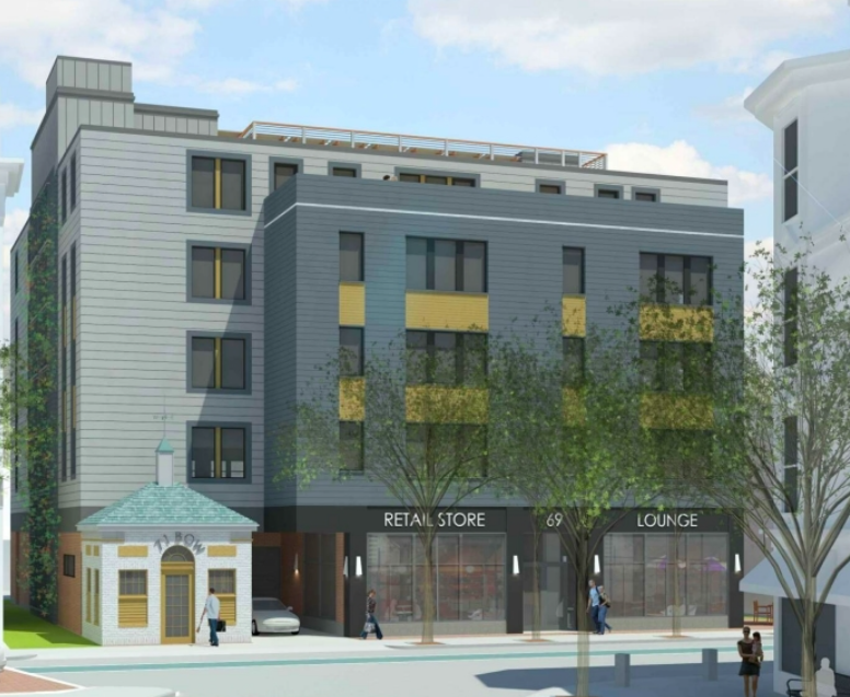 Exterior rendering of 71 Bow in Somerville