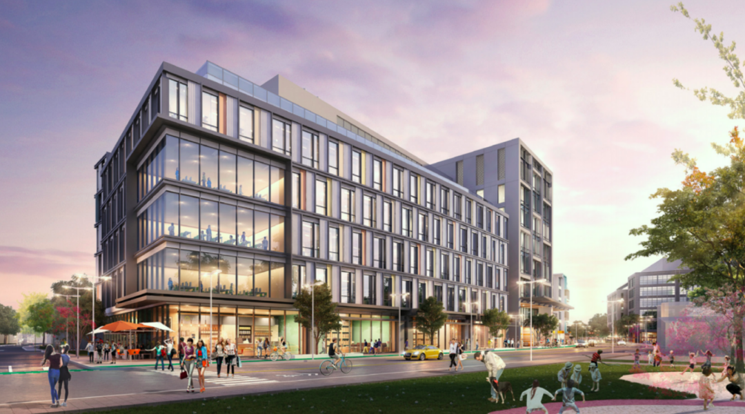 Exterior rendering of Allston Labworks in Allston