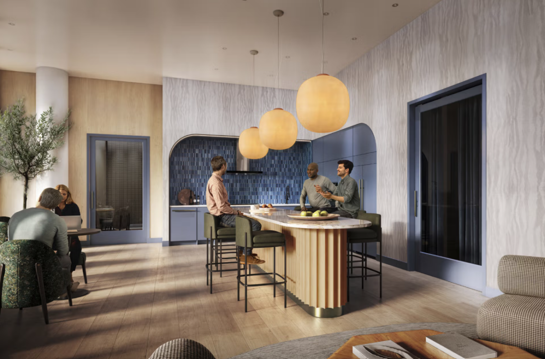 Community lounge of Verra in Allston