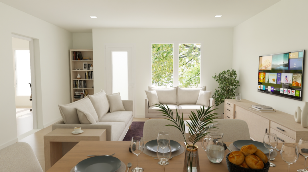 Living room of 25 Gardner Street in Allston