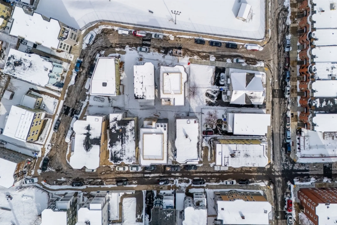 Bird's eye view of 10 Woodford Street in Dorchester