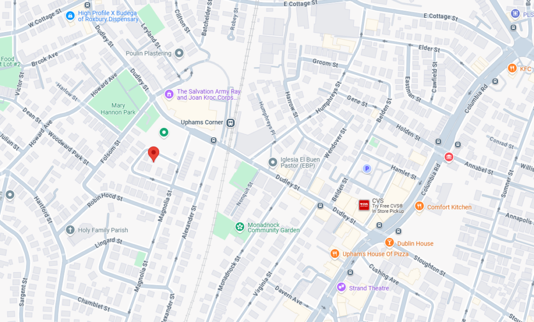 Google Maps view of 10 Woodford Street in Dorchester