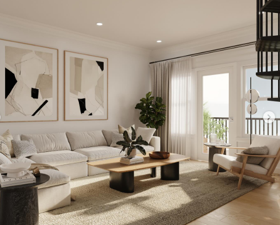 Living room of 95 Addison Street in East Boston