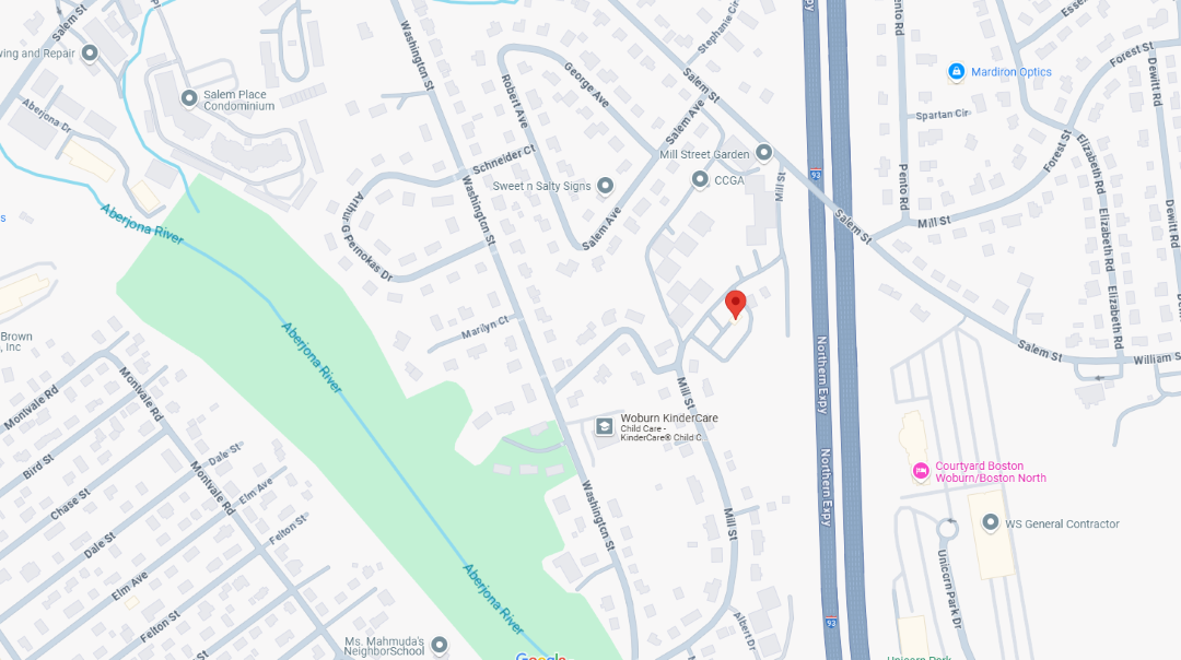 Google Maps view of Mill Street Apartments in Woburn