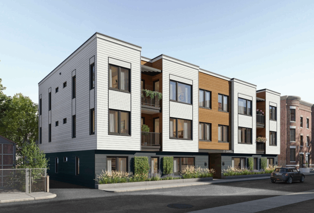 Exterior of The Parkline in Jamaica Plain