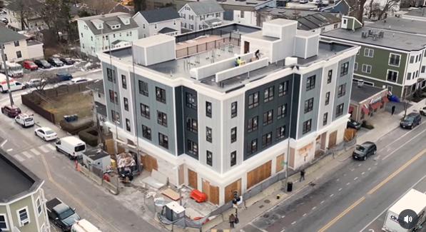 Bird's eye view of The Roslin in Roslindale