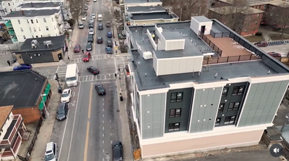 Bird's eye view of The Roslin in Roslindale