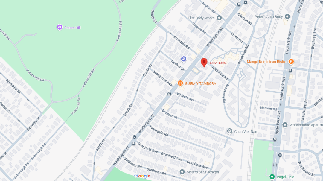 Google Maps view of The Roslin in Roslindale