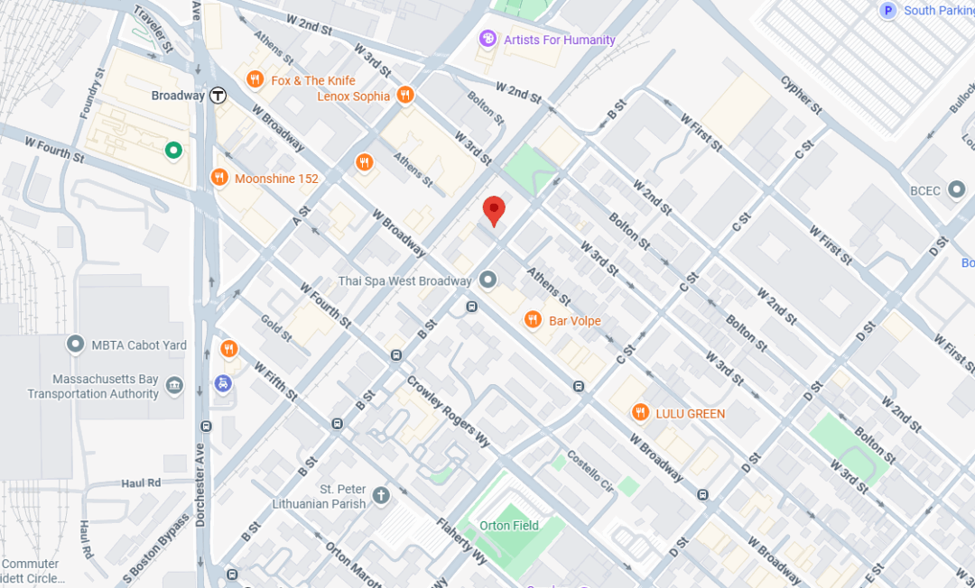 Google Maps view of 118 B Street in South Boston